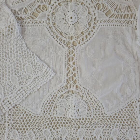 Arianna by Howard's White Cotton Boho Tunic - Picture 8 of 10